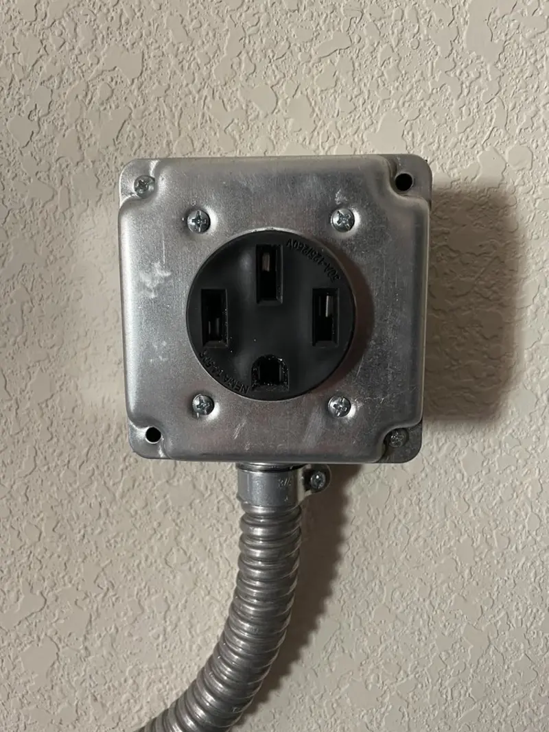 NEMA 14-50 outlet installed for Electrical Panel Upgrade in Borger